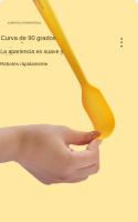 Set De 2 Cuchara De Silicona Para Cocina Y Hornear Utensilios Ecológicos Para Mezclar Pasteles Crema Amarillo/Marrón Scrapers - details 4