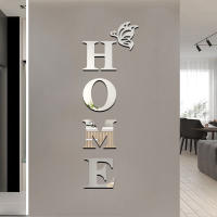 Pegatina De Espejo 3D Con Logo 'HOME' Decorativa Para Entrada Adhesiva Para Decoración De Hogar Material Plástico - details 1