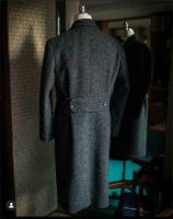 Traje De Invierno Para Hombre 2024 Abrigo Herringbone Elegante Casual De Lana Gruesa Chaqueta Tuxedo Larga Para Fiesta Outfit Handsome - details 2