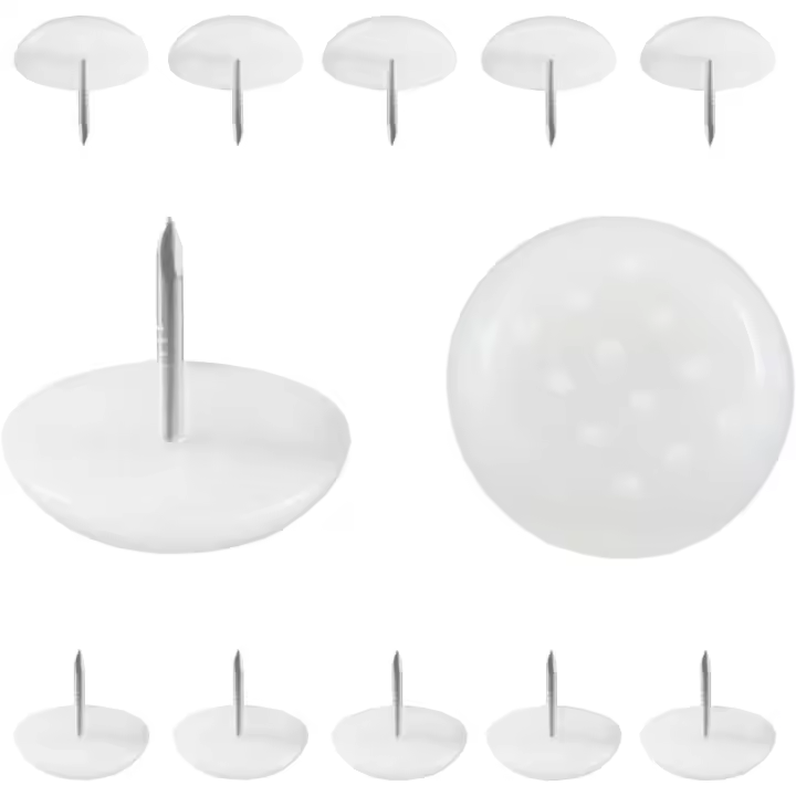 16 piezas de clavos de nailon para patas de muebles, almohadillas para muebles de 20 mm de diámetro, clavos deslizantes para patas de muebles. - 1