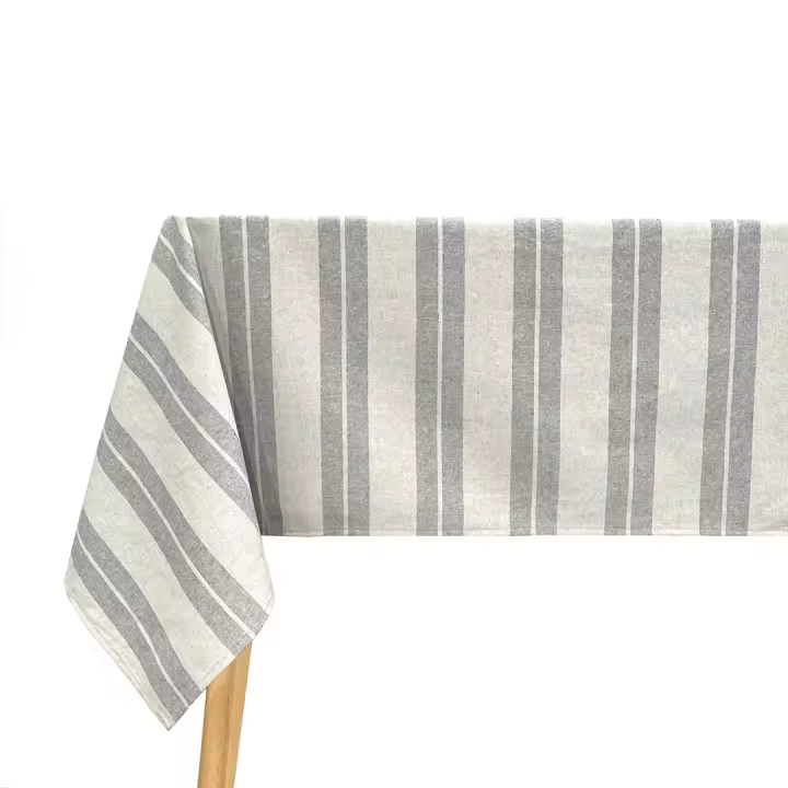 EL CABALLO - Mantel de algodón/poliéster MOJACAR 140x140 cm gris. Fabricado en España. - 1