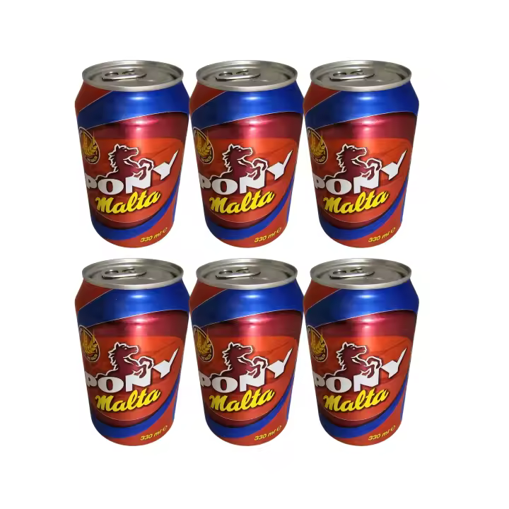 6 BOTE DE BEBIDA PONY MALTA 330ML SABOR DULCE Y MALTOSO.DE COLOMBIA - 1