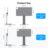 Colorii Soporte De Aluminio Plegable Para iPad pro 11/13 Pulgadas M4(2024) Con Carga Magnética Montaje Para Tableta - details 5