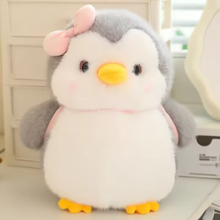 Peluche De Pingüino Suave De 25/32 Cm Juguete De Peluche De Dibujos Animados Para Niños Y Niñas Regalo De Cumpleaños Y Navidad - 1