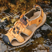 Sandalias De Verano Para Hombre Cuero Sintético Zapatos Casual Transpirables Sandalias Al Aire Libre Para Playa Zapatos Romanos Moda - details 14