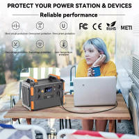 Flashfish F132 Estación de energía portátil de 1000W, generador solar de batería LiFePo4 de 1041.6Wh/327600mAh, toma de corriente alterna de 230V, 19 salidas, pantalla LED - details 1