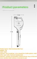 Cuchillo Mini 6en1 Con Llavero Herramienta Multifuncional De Acero Inoxidable Escala a Colgante Cadena Puerta Bolsillo Cutter - details 1