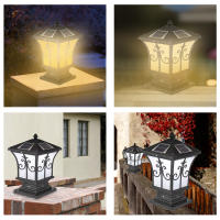 Lámpara De Pared Solar LED Retro Control Remoto Impermeable Para Jardín Decoración De Valla Puerta De Porche Luz Nocturna - details 3