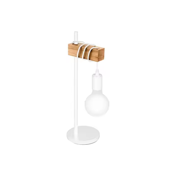 Eglo Lámpara de mesa madera y acero blanco - Townshend - 1