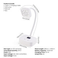 Secador De Uñas LED UV Inalámbrico Mini Lámpara De Secado Rápido Para Manicura Recargable Lámpara De Mesa Para Uñas - details 16
