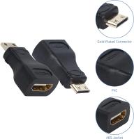 FGNS. Adaptador HDMI A Hembra a Mini HDMI Macho, Conector HDMI Hembra a Mini HDMI Macho 1080P Full HD 4K/3D para cámara, tableta, tarjeta de video. Color Negro - details 1