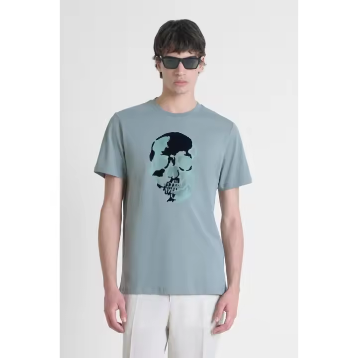 Morato camiseta hombre manga corta con diseño moderno y corte slim. Estilo urbano con sello italiano M23 - 1