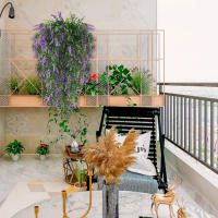 Vine Artificial Colgante En Maceta Decorativa De Flores Falsas De Lavanda Para Decoración De Casas Y Eventos Como Bodas - details 10