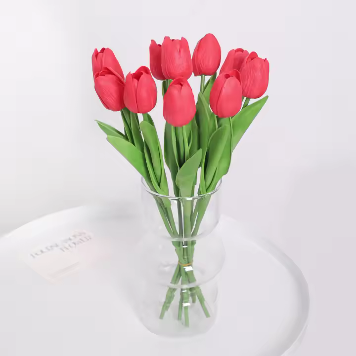 5/10Pcs Decoración De Tulipes Artificiales Para Hogar Y Jardín Decoración De Bodas Y Fiestas Ornamento De Vaso De Mesa - 1