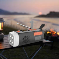 Radio De Emergencia Con Bluetooth AM/FM/SW Bocina Carga USB C Solar Manivela Portátil Para Supervivencia Al Aire Libre Color Gris - details 3