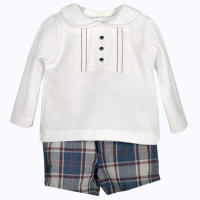 Calamaro conjunto de bebe niño con pantalon de cuadros - details 0