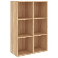 vidaXL Estantería/Aparador madera contrachapada 66x30x98cm Blanco, Negro, Roble Sonoma Mueble Almacenaje Estantería para Oficina, Estudio, Dormitorio Estantería/Librería/ mueble de Almacenamiento - details 2