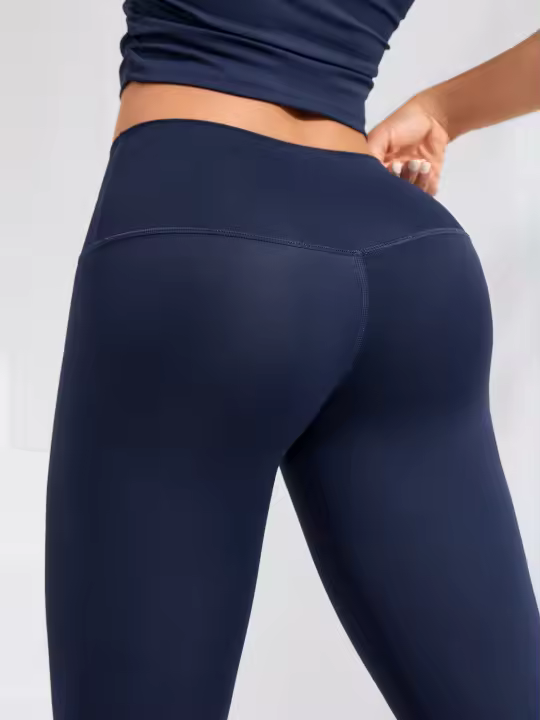 Leggings De Yoga Para Mujer Cintura Alta Suave Talla Sin Línea Deportivas Fitness Running Pantalones De Gimnasio De Pierna Larga - 1