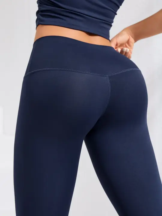 Leggings De Yoga Para Mujer Cintura Alta Suave Talla Sin Línea Deportivas Fitness Running Pantalones De Gimnasio De Pierna Larga - 1