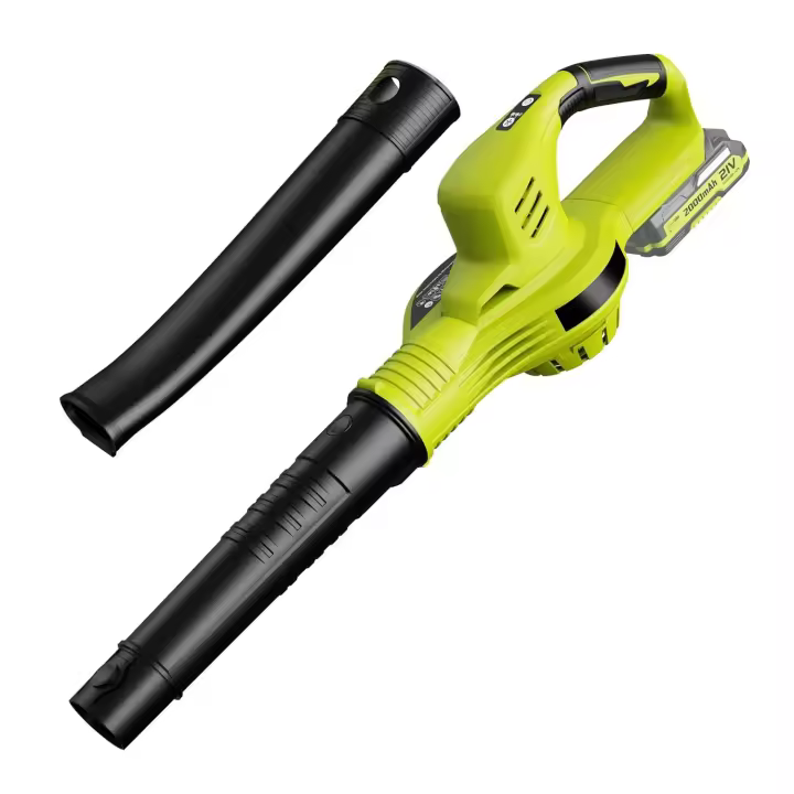 Soplador de hojas inalámbrico de 3000 W, soplador de hojas eléctrico inalámbrico de 21 V, 2 modos de velocidad, adecuado para el cuidado del césped, patio, soplado de hojas, adecuado para batería Makita de 18 V / - 1