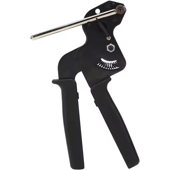 Alicates para bridas de acero inoxidable, pistola para bridas, pistola automática para bridas de acero inoxidable, color negro - 1