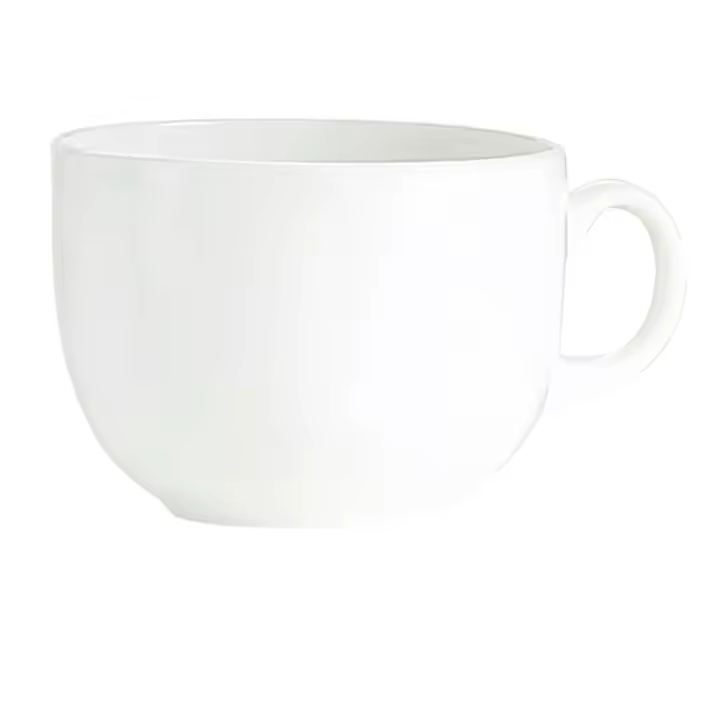 Luminarc Vaso Jumbo Opal 72CL Blanco Brillo Francés Apto Microondas Reciclable Fácil de Limpiar - 1