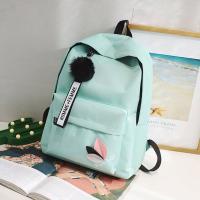 Mochila Grande Con Estampado De Hojas Portátil Para Mujer Bolsa De Hombro Con Cremallera Estilo Simple Estudiante Escuela - details 7