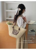Bolso de paja tejida grande - Nueva tendencia, casual, sencillo, versátil, bandolera para mujer, verano, bolso de gran capacidad. - details 5