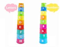 Juguete Educativo Para Bebés 9PCS Copas Arcoíris De Pila Con Formas Y Letras Mini Oso Juego De Pila Para Niños Y Niñas De 1 a 6 Años - details 3