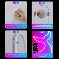 Tira De LED Neón MeRGBW 5V 3/2/1M Luz De Silicona Para Decoración De Pared Y Habitaciones Control Remoto APP DIY Rastreo De Sueños Colorido - details 12