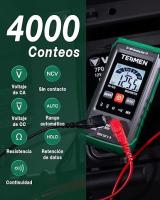 Multimetro Digital Profesional, Polimetro 4000 Conteos, Tester Electricista sin Contacto, Voltimetro Inteligente, Rango Automatico, Voltaje de CA/CC Envio 24Horas - details 1