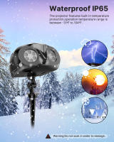 Proyector De Luz De Nieve De Navidad LED IP65 Impermeable Iluminación Dinámica De Nieve Navideña Con Control Remoto - details 5