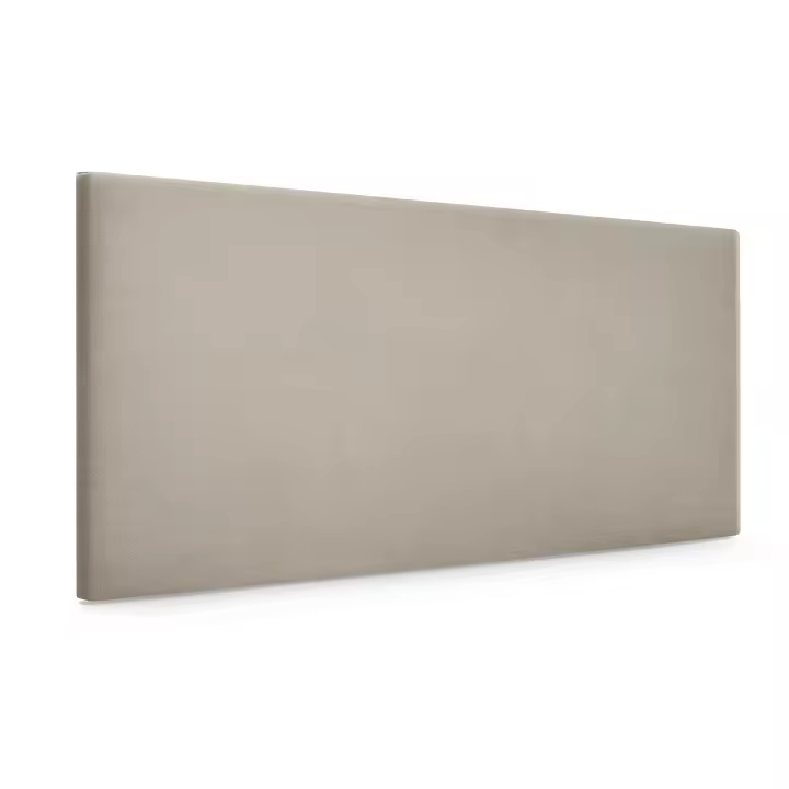 DHOME Cabecero de Polipiel o Tela AQUALINE Liso Cabeceros Cabezal Tapizado Cama Lujo (Beige Tela) - 1