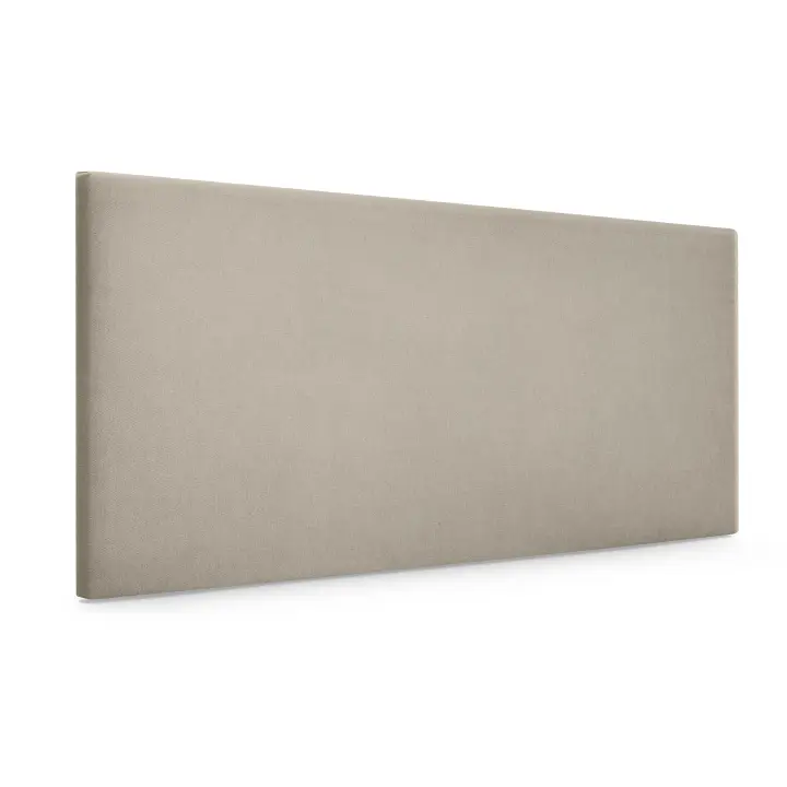 DHOME Cabecero de Polipiel o Tela AQUALINE Liso Cabeceros Cabezal Tapizado Cama Lujo (Beige Tela) - 1