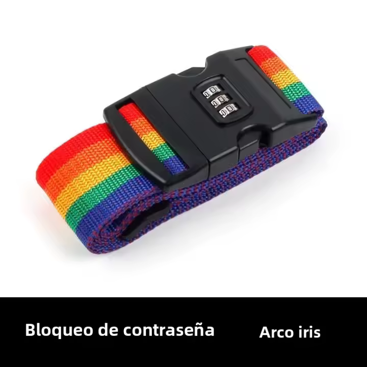 Cinta De Seguridad Antirrobo Para Equipaje Con Cerradura De Contraseña Ajustable Accesorios De Viaje Para Maletas Y Bolsos - 1