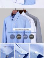 Camisa De Manga Larga Para Hombre Estilo Casual Cómoda Y Suave De Oxford Tejido Sin Planchar Necesario Adaptable Para Todas Las Estaciones - details 4