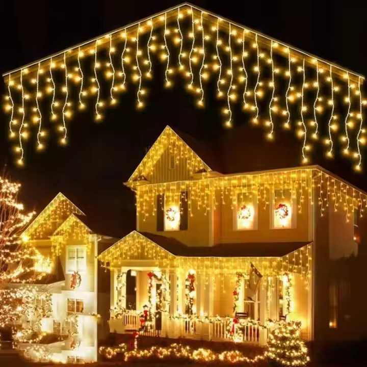 Luz De Fairy LED Para Colgante Droop Puerta De Invierno Decoración De Jardín Y Fiesta Exterior Cinta De Luces Navideñas Paratechos - 1