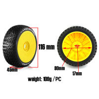 4Pcs Neumáticos Y Rines Para Buggy De Carretera 1/8 4WD Nitro off Road Compatible Con HSP HPI Kyosho ZD Hongnuo Redcat Traxxas Escala 1:8 - details 2