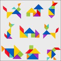Juego De Tangram Magnético De Madera Educativo Para Niños Libro De Rompecabezas Montessori Portátil Para Aprendizaje De Inteligencia Infantil - details 2