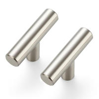 Manija De Acero Inoxidable Para Armario Y Cajón Negra Moderna Pullas De Cocina Y Gabinete Knobs De Manija De Mano - details 3