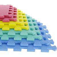 Pack 9 Baldosas EVA 30x30 cm – Alfombra Puzzle de Espuma Antigolpes, Suelo Protector Antideslizante y Aislante – Colores Rojo Claro, Azul, Verde y Amarillo O NEGRO – Ideal para Gimnasio, Juegos, Camping y Hogar - details 0