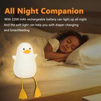 Lámpara Nocturna De LED Squishy Duck Recargable Por USB Para Decoración De Dormitorio Y Jardín De Bebés Y Niños Luz Dimmer De Pato Seagull - details 4