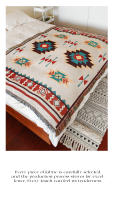 Manta De Terciopelo Para Decoración Del Hogar Y Actividades Al Aire Libre Tema Bohemio Manta De Camas Y Sofá Cubierta De Sofá Material Poliéster/Celulosa Rectangular Geométrico Para Adultos Primavera/Otoño - details 2