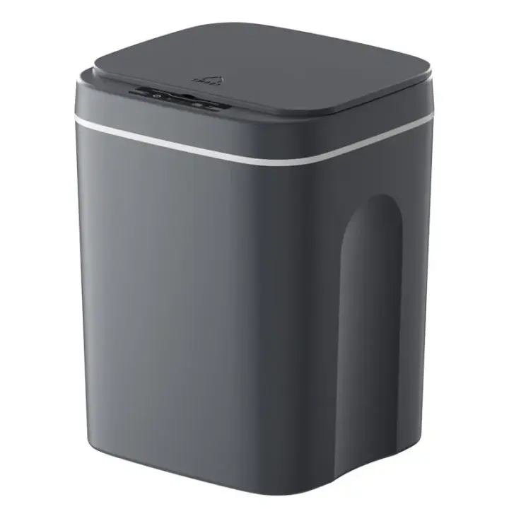 Basurero Inteligente Sensor Automático 16L Para Cocina Y Baño Impermeable Con Tapa Bin De Residuos Domésticos Eléctrico - 1