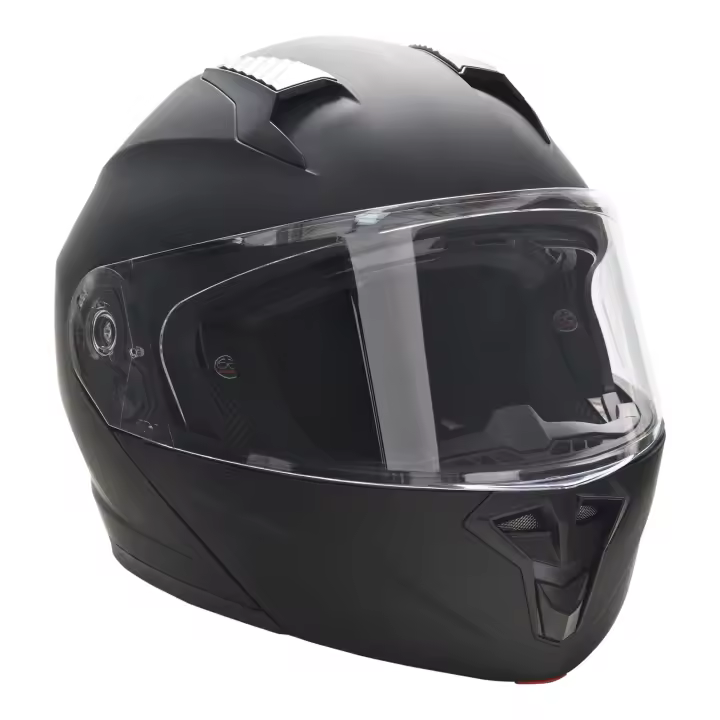 HOMCOM Casco de Moto Integral Talla XL-61-62 cm Casco de Motocicleta con Doble Visera Cabezal Anticolisión y Ventilaciones con Certificación Europea Unisex Color Negro - 1