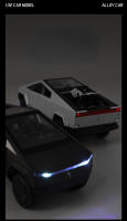 Modelo De Camión Tesla Cybertruck 1:32 Con Luz Y Sonido Coche De Metal Para Niños Regalo Con Maleta A914 Coche De Playa a Escala - details 5