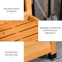 Cobertizo de Jardín Impermeable Abeto Duradero Gran Espacio 127x56x60 cm Amarillo - details 4