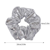 Cinturones De Pelo Oversized De Seda Para Mujer Plata Coreana Elásticos De Chiffon Scrunchies Accesorio De Cabello Y2K - details 11
