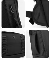 Mochila para exteriores tipo caja abierta, sencilla, transpirable, con doble hombro, gran capacidad, para hombre, con compartimento para zapatos independiente por USB. - details 28