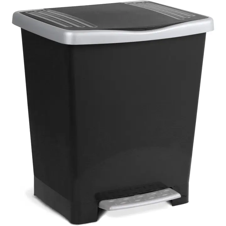 Tatay Cubo basura pedal Milenium Negro 23 Lt - 1